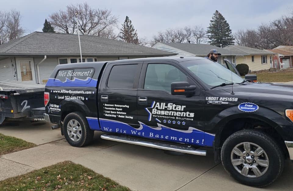 Full Basement Perimeter All-Star Drain System install in Austin, MN