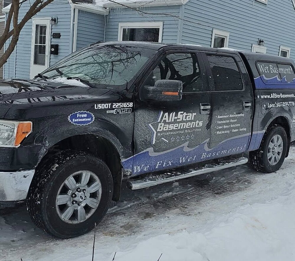 All-Star Basement Drain System install in Austin, MN